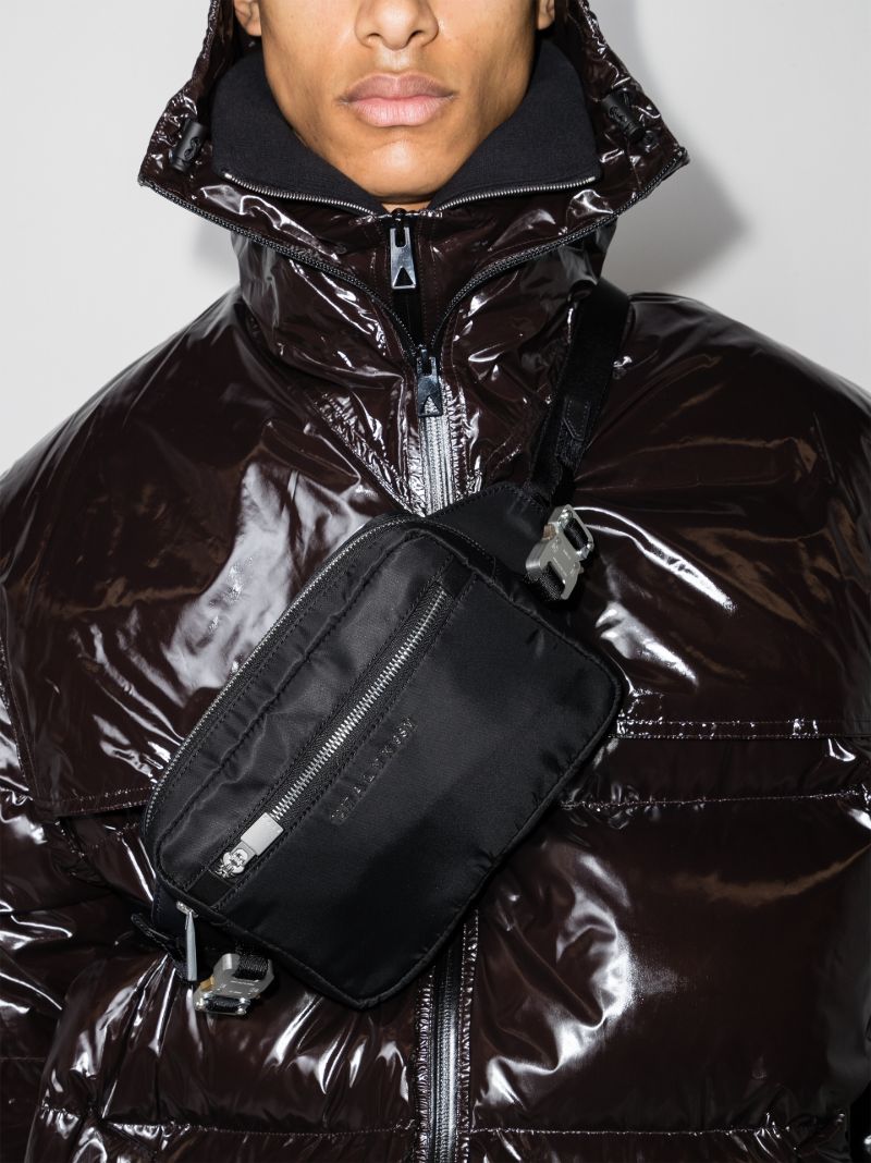 Black Buckled Cross Body Bag