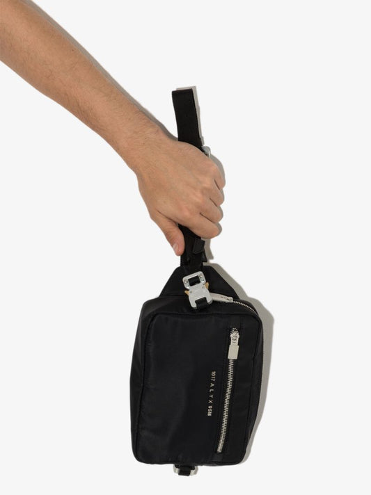 Black Buckled Cross Body Bag