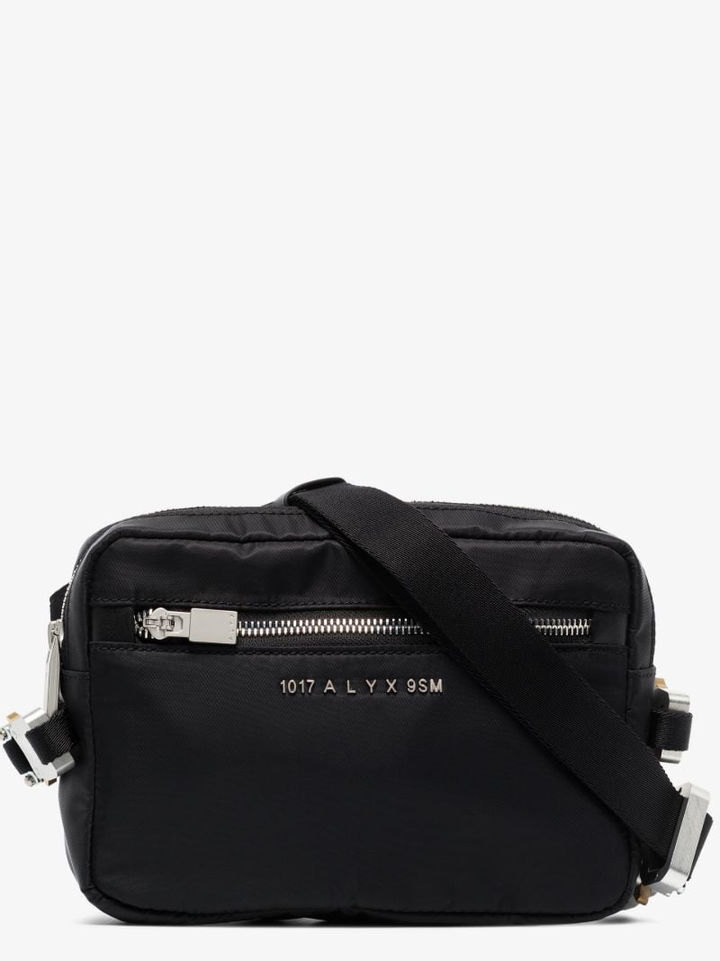 Black Buckled Cross Body Bag