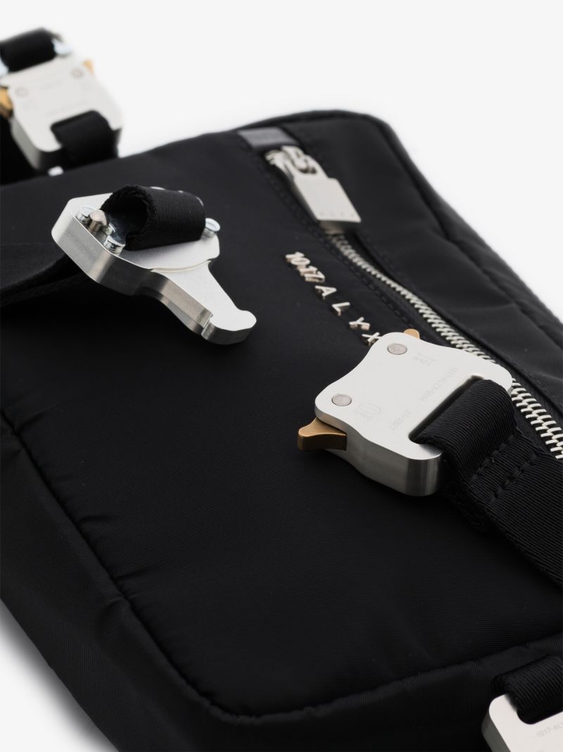 Black Buckled Cross Body Bag