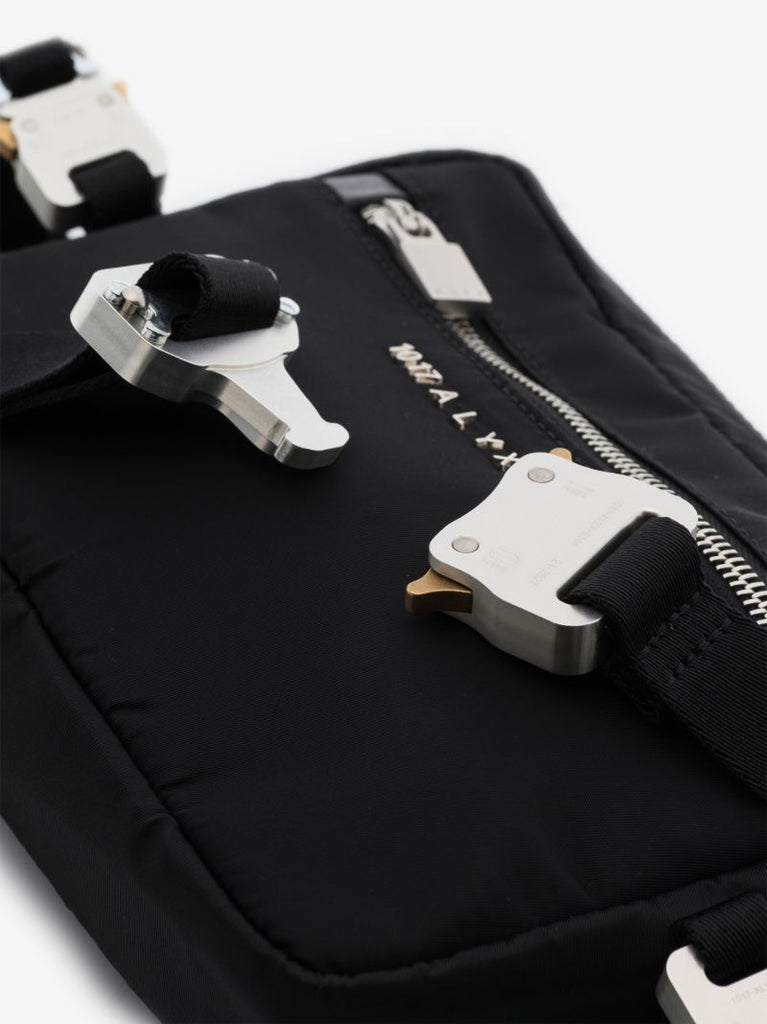 Black Buckled Cross Body Bag