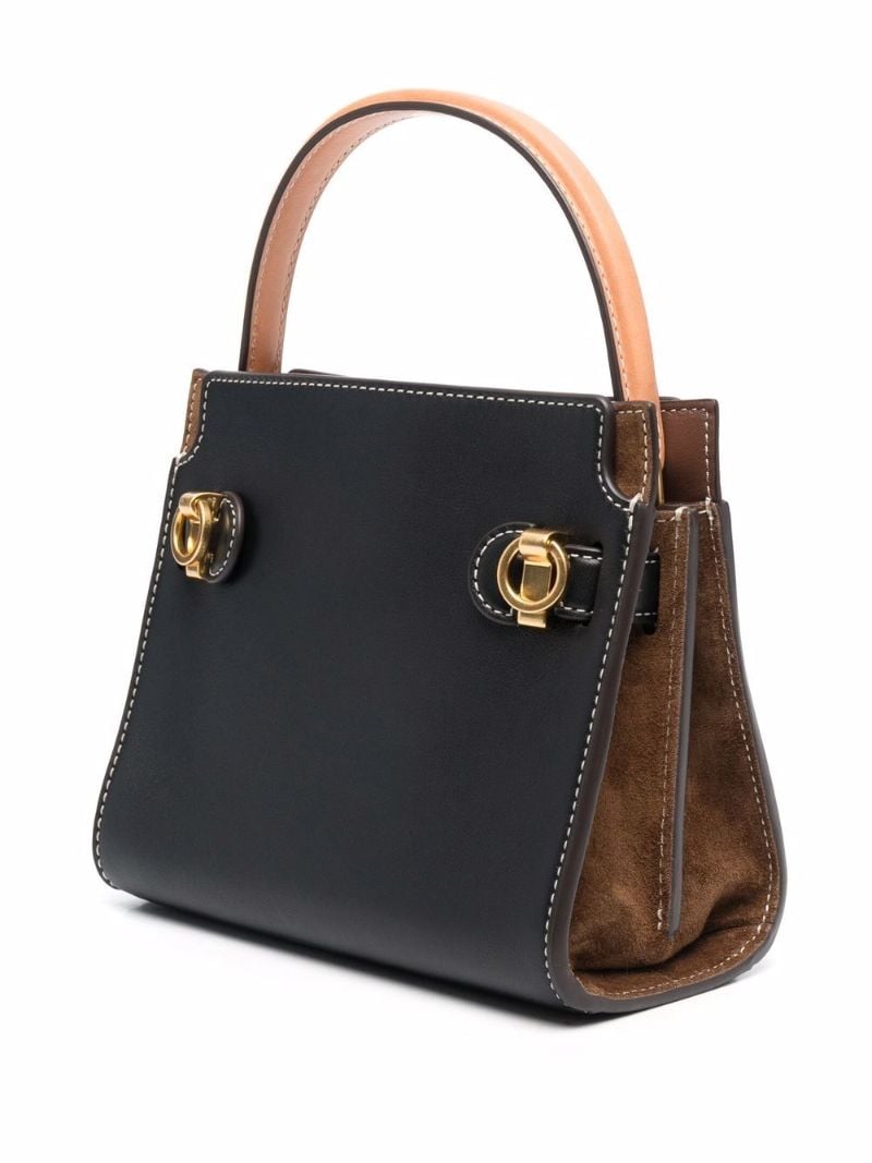 Black Lee Radziwill Petite Leather Tote Bag