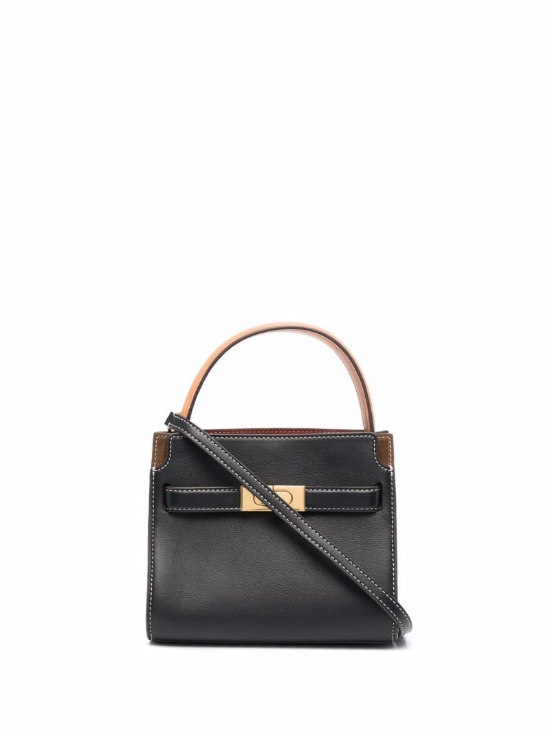 Black Lee Radziwill Petite Leather Tote Bag