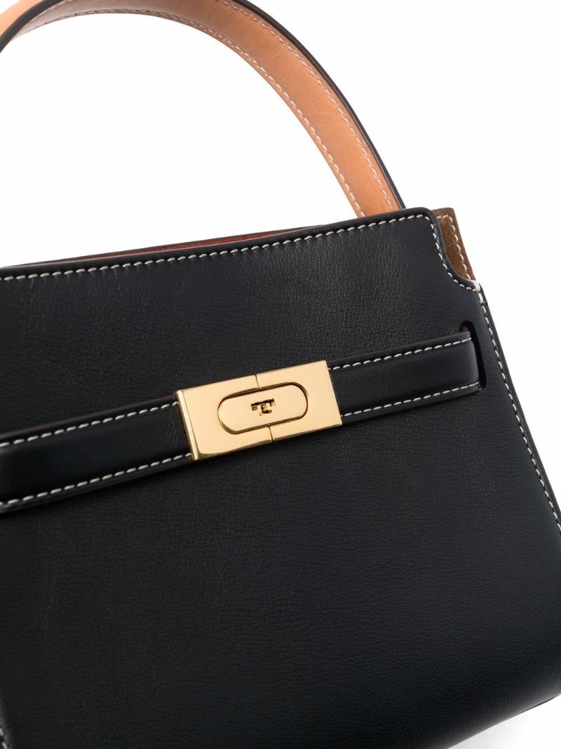 Black Lee Radziwill Petite Leather Tote Bag