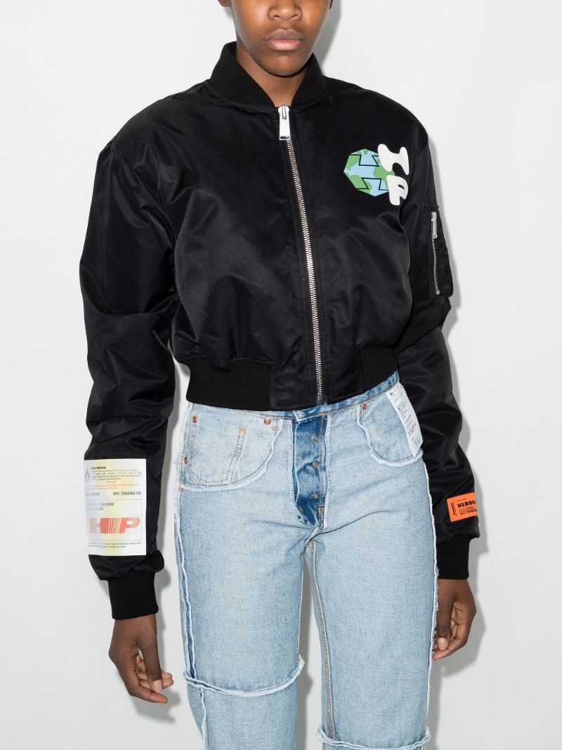 World Wide Print Bomber Jacket