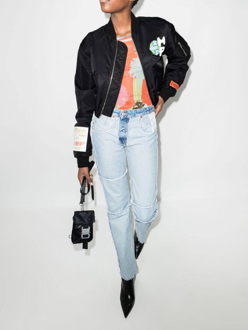 World Wide Print Bomber Jacket