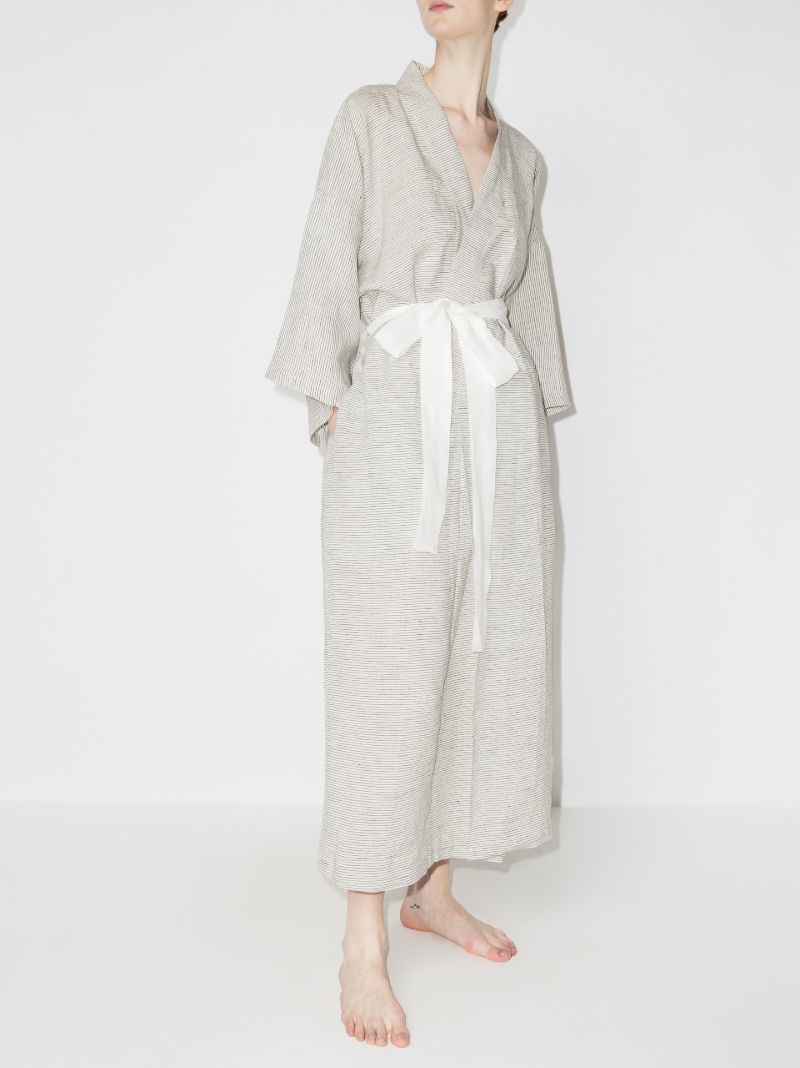 The 01 Pinstriped Kimono Robe