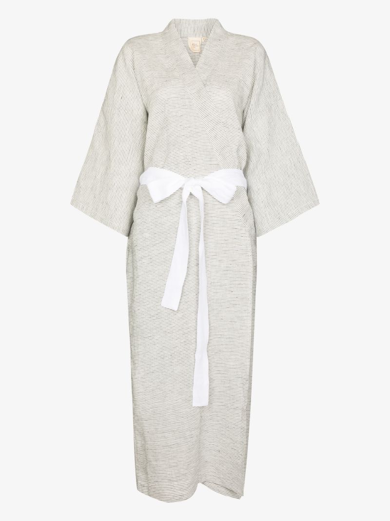 The 01 Pinstriped Kimono Robe
