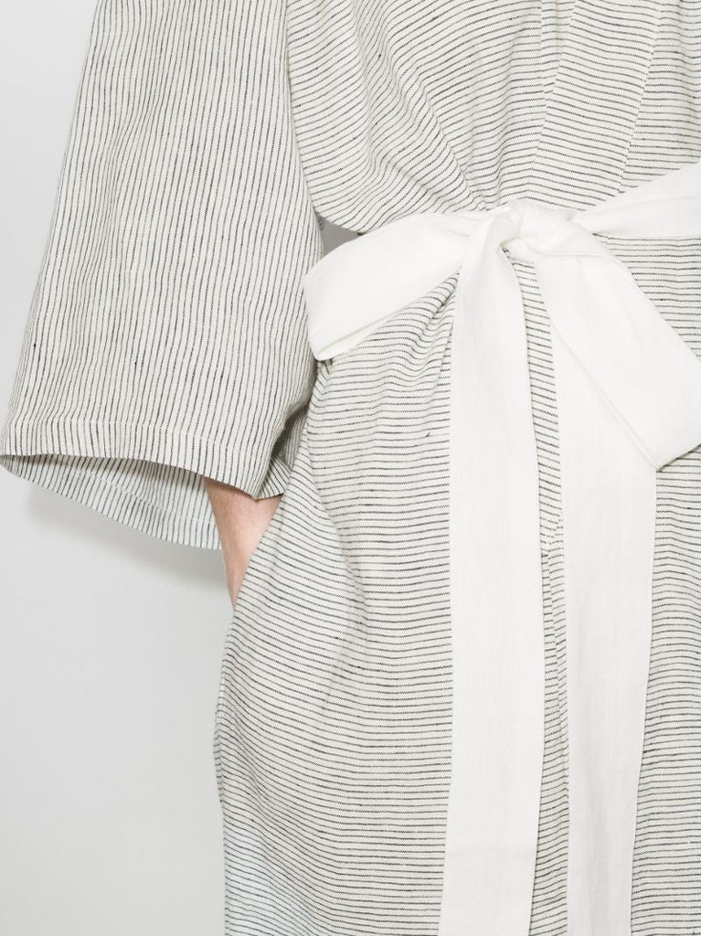 The 01 Pinstriped Kimono Robe
