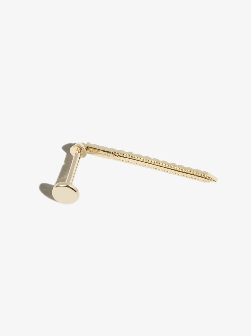18k Yellow Gold Eternity Bar Diamond Earring