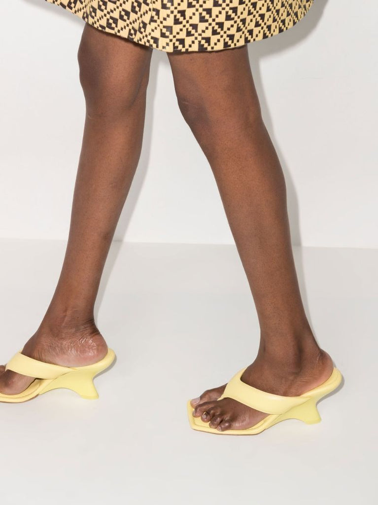 Yellow Gia 06 70 Leather Sandals