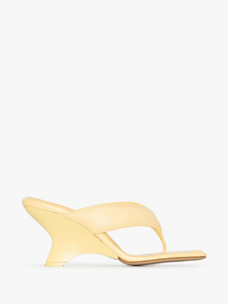 Yellow Gia 06 70 Leather Sandals