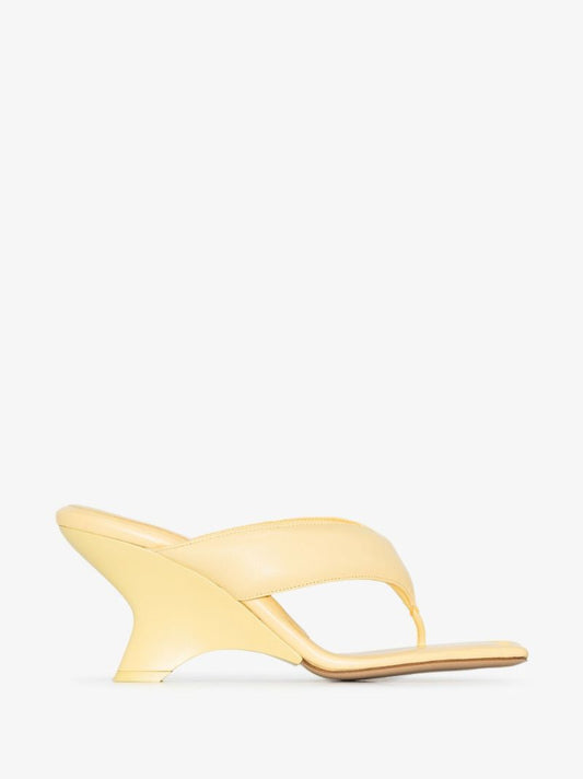 Yellow Gia 06 70 Leather Sandals