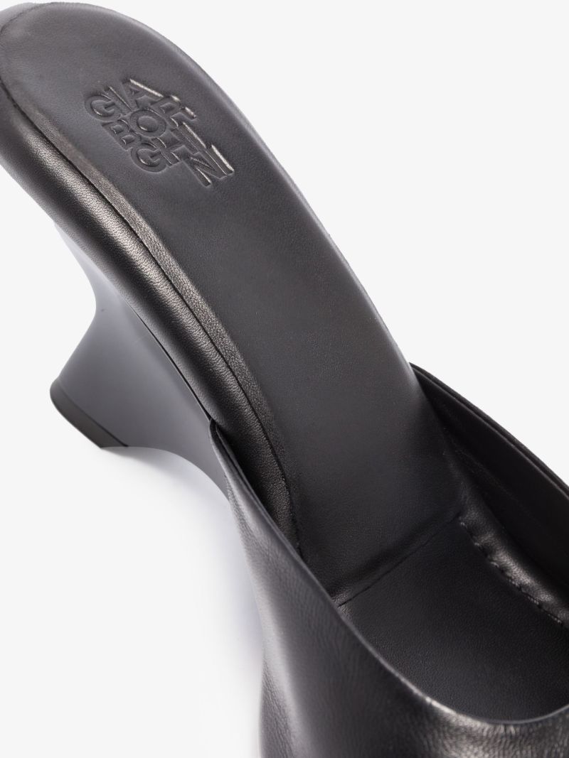 Black Gia 07 70 Leather Mules