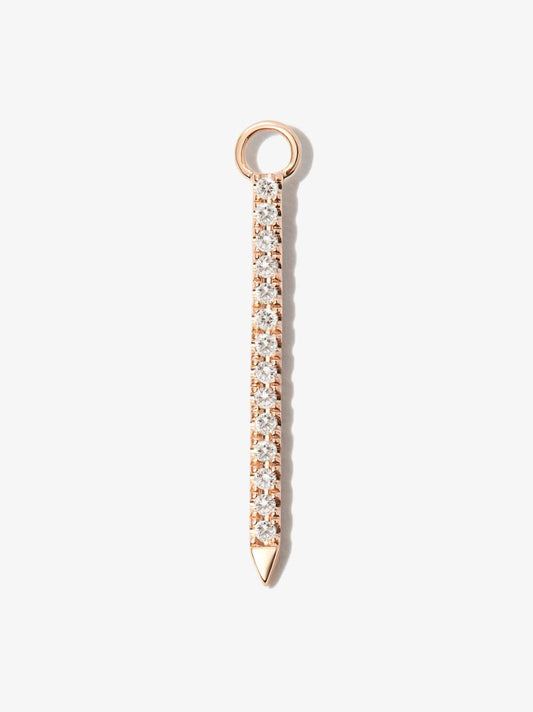 18k Rose Gold Eternity Bar Diamond Charm