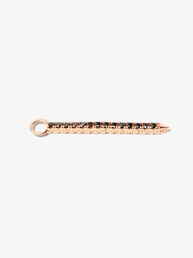 18k Rose Gold Eternity Bar Diamond Charm