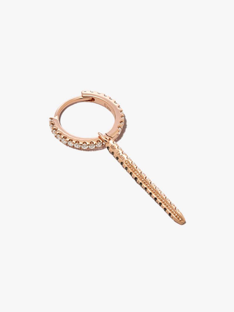 18k Rose Gold Eternity Bar Diamond Charm
