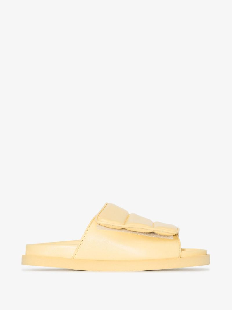 Yellow Gia 03 Leather Sandals