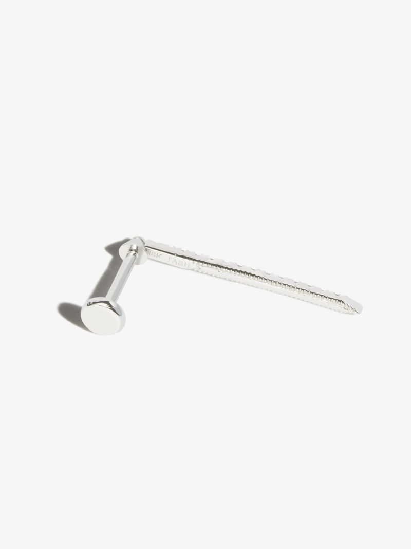 18k White Gold Eternity Bar Diamond Earring