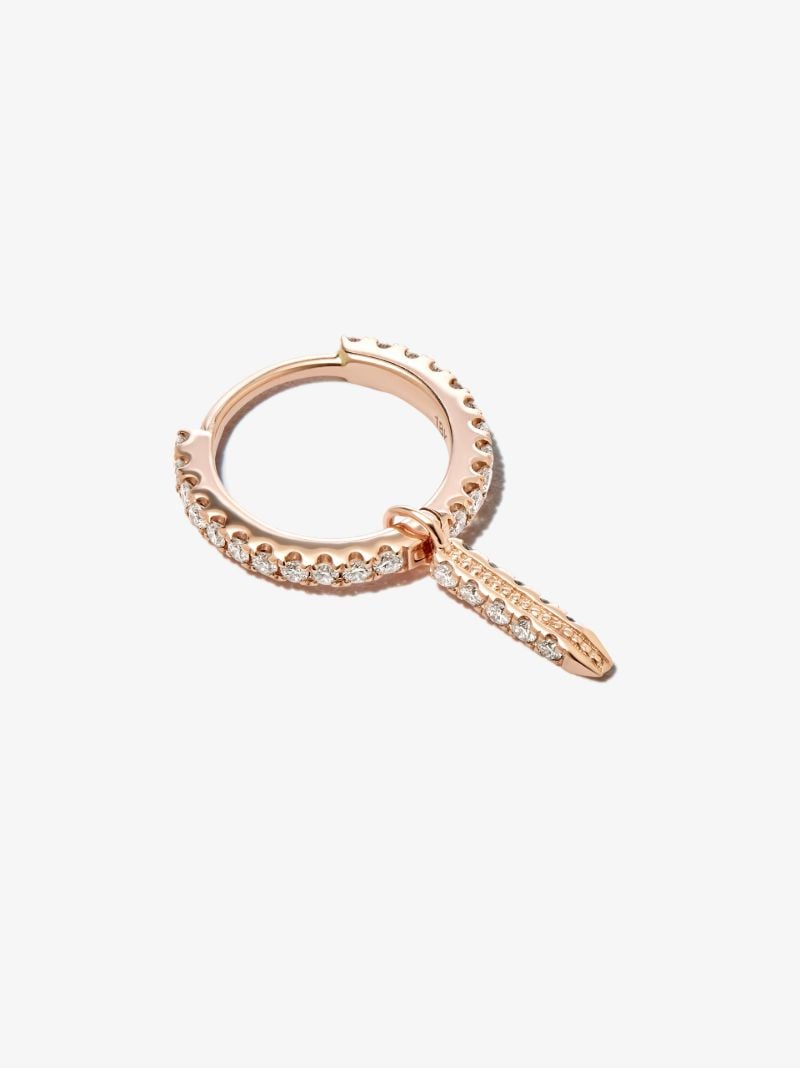 18k Rose Gold Eternity Bar Short Diamond Charm