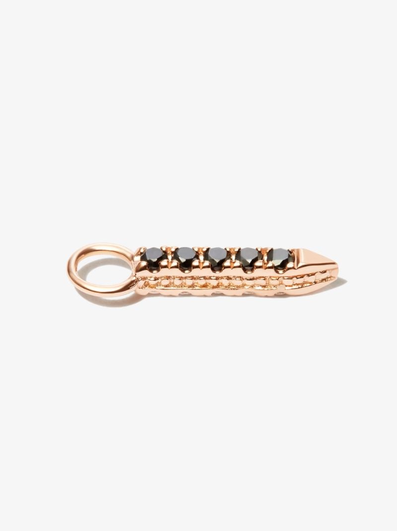 18k Rose Gold Eternity Bar Short Diamond Charm
