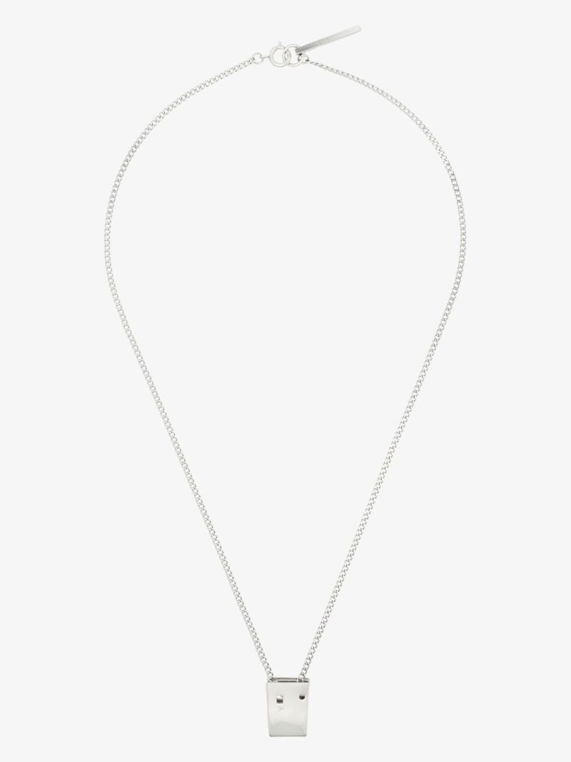 Silver Tone Lighter Cap Necklace