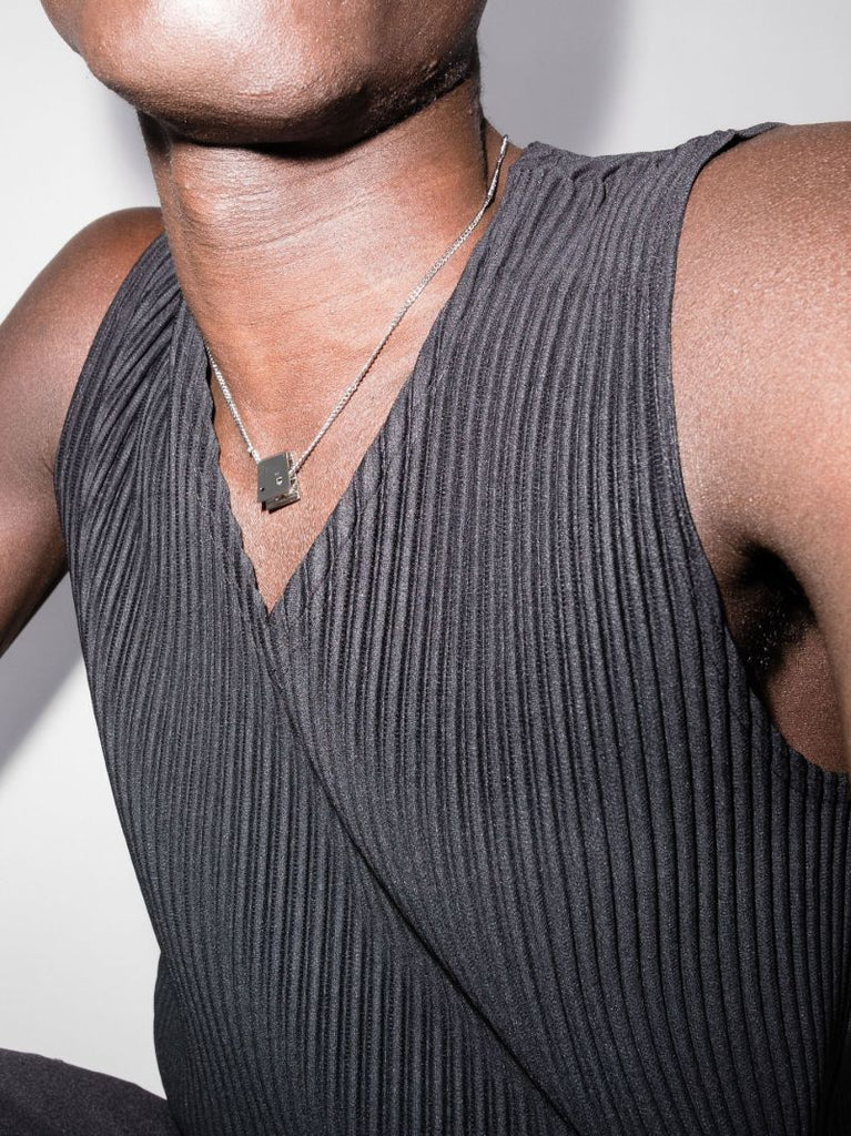Silver Tone Lighter Cap Necklace