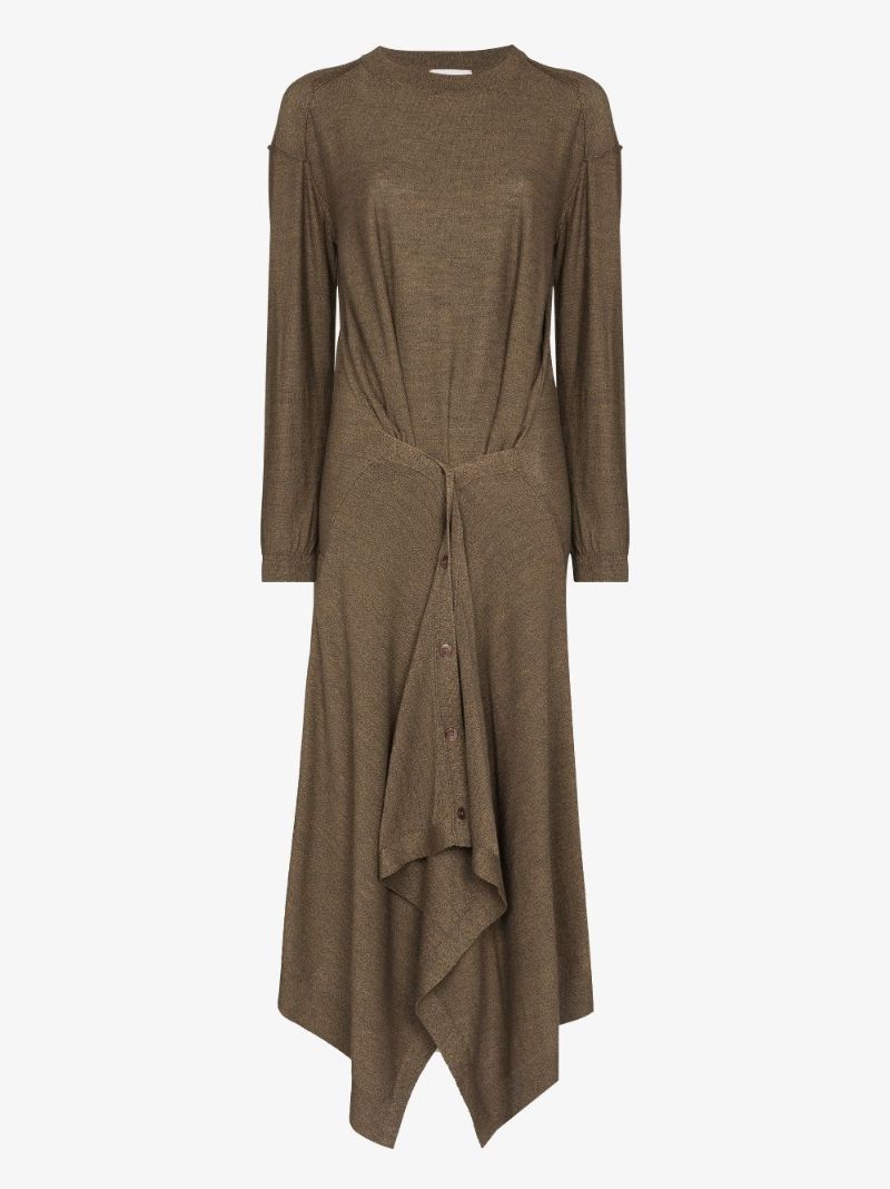 Draped Midi Dress