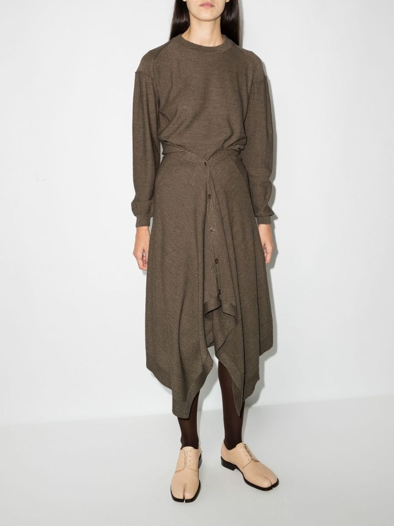 Draped Midi Dress