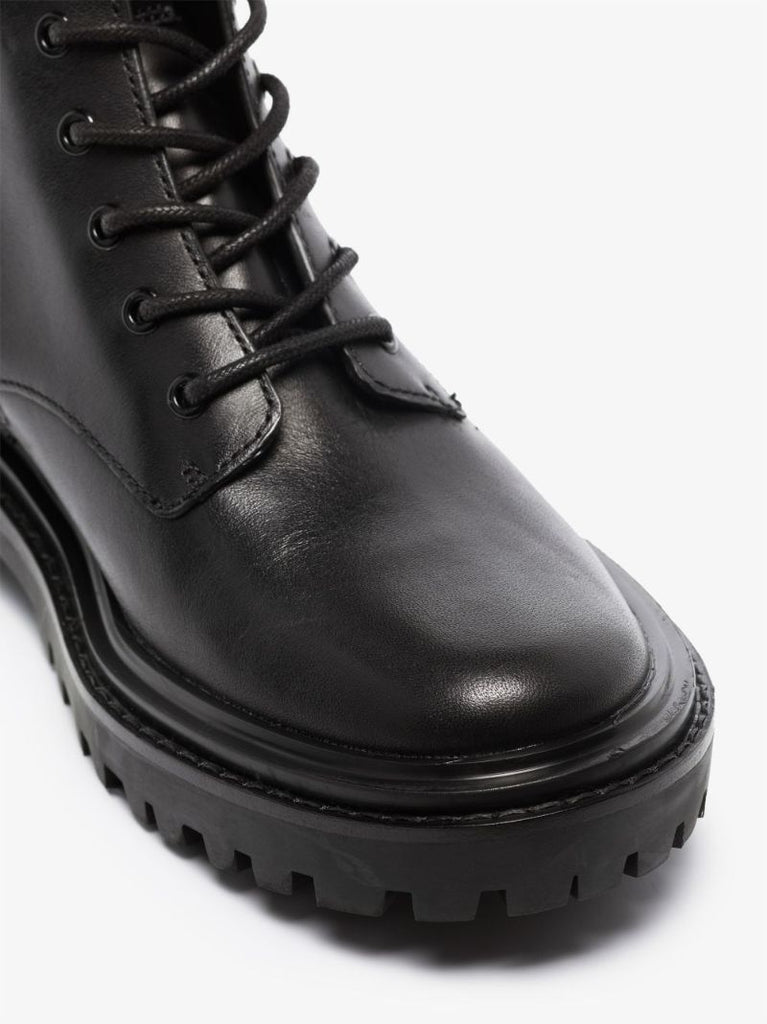 Black Hardware Leather Boots