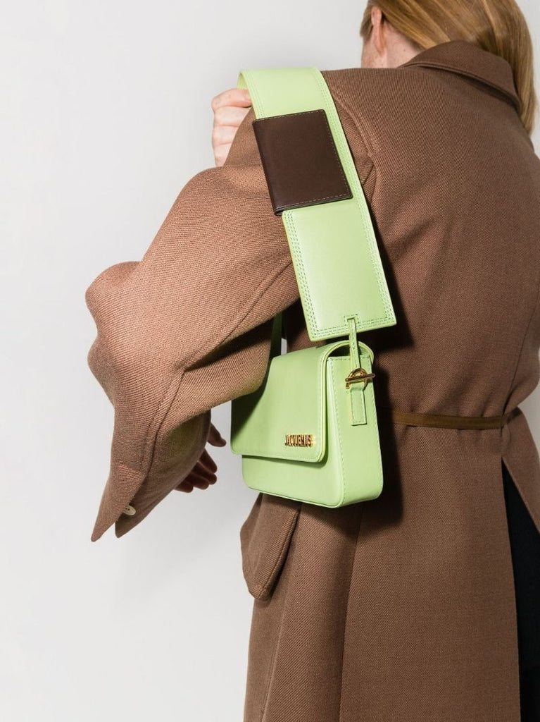 Green Le Carinu Leather Shoulder Bag