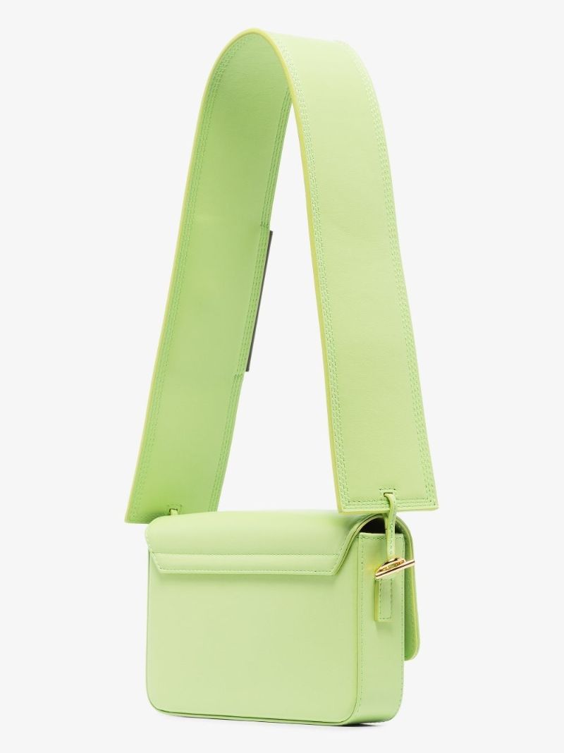 Green Le Carinu Leather Shoulder Bag