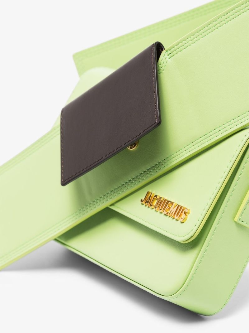 Green Le Carinu Leather Shoulder Bag