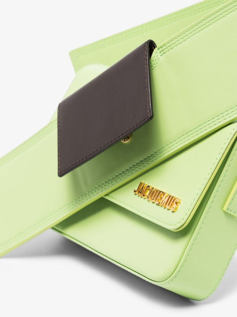 Green Le Carinu Leather Shoulder Bag