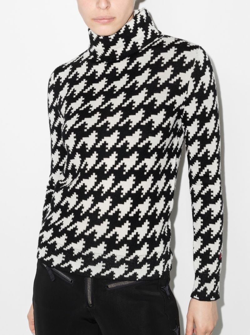 Black Houndstooth Merino-wool Sweater
