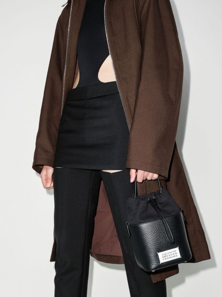 Black 5ac Leather Bucket Bag