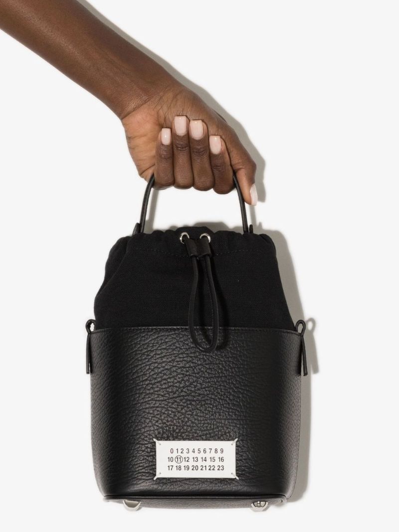 Black 5ac Leather Bucket Bag