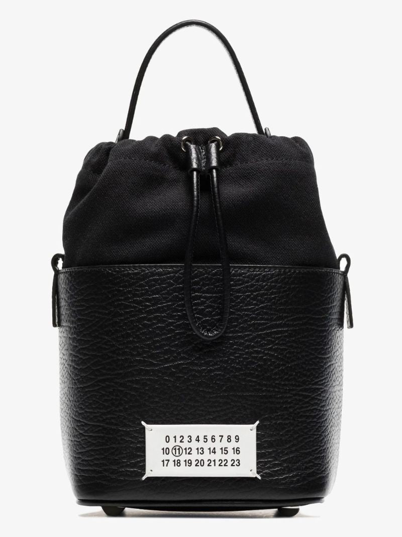 Black 5ac Leather Bucket Bag