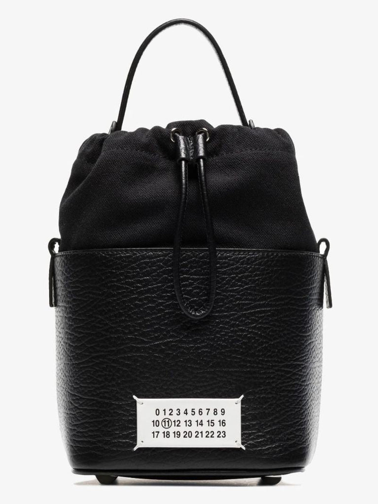 Black 5ac Leather Bucket Bag
