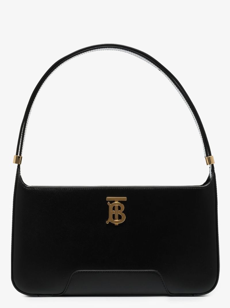 Black Tb Medium Leather Shoulder Bag