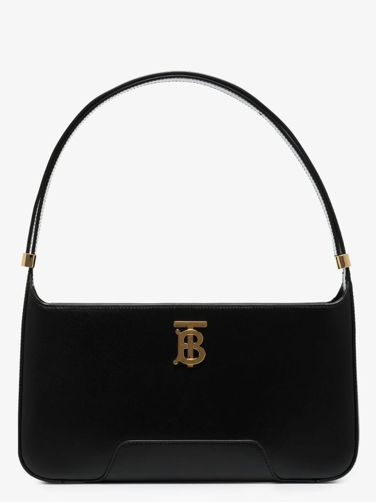Black Tb Medium Leather Shoulder Bag
