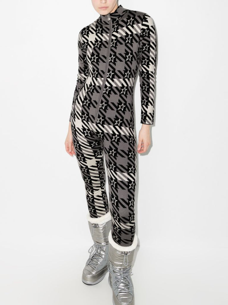 Star Gingham Wool Jumpsuit