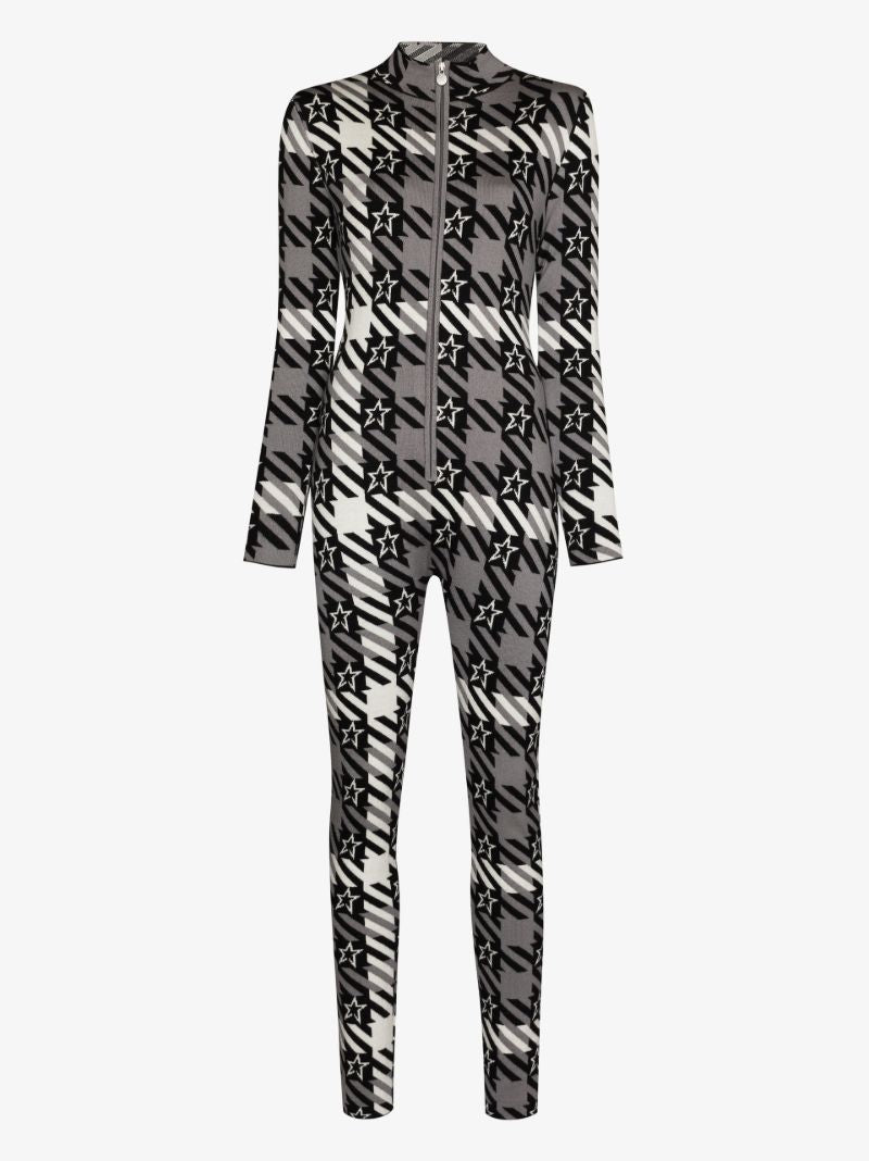Star Gingham Wool Jumpsuit