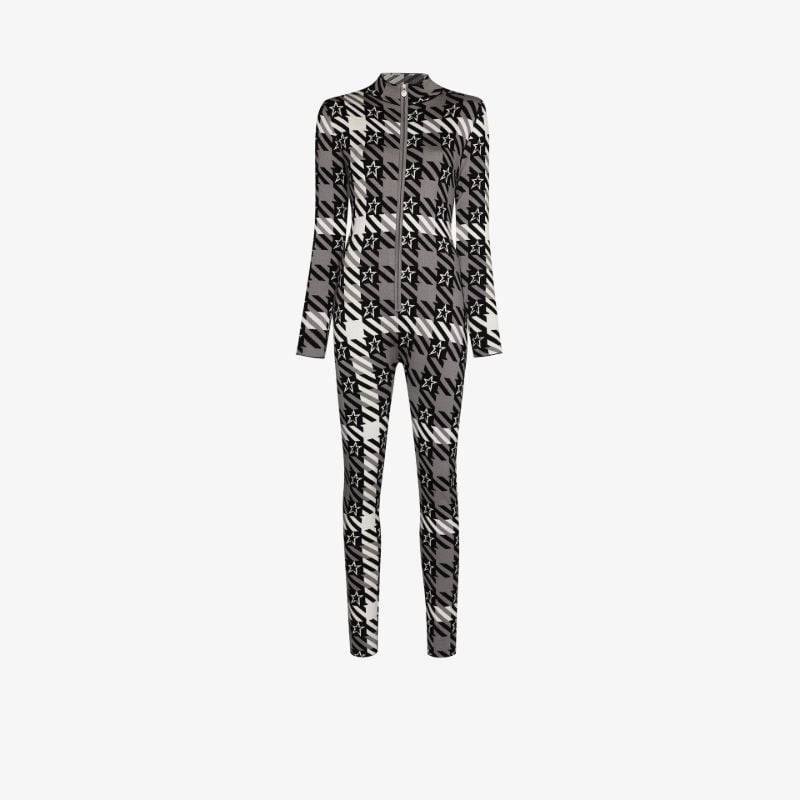 Star Gingham Wool Jumpsuit