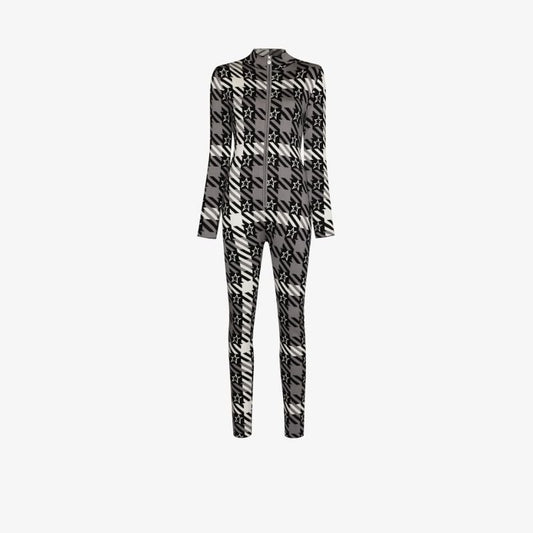 Star Gingham Wool Jumpsuit