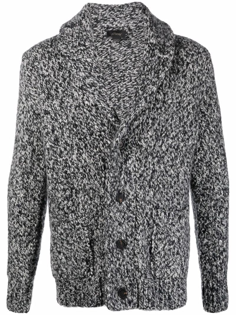 Grey Cashmere Knit Cardigan