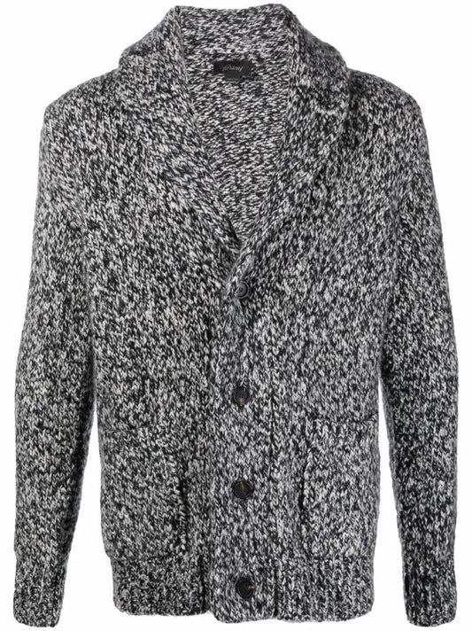 Grey Cashmere Knit Cardigan