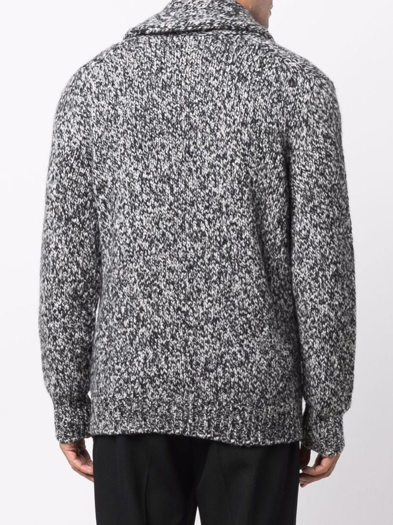 Grey Cashmere Knit Cardigan