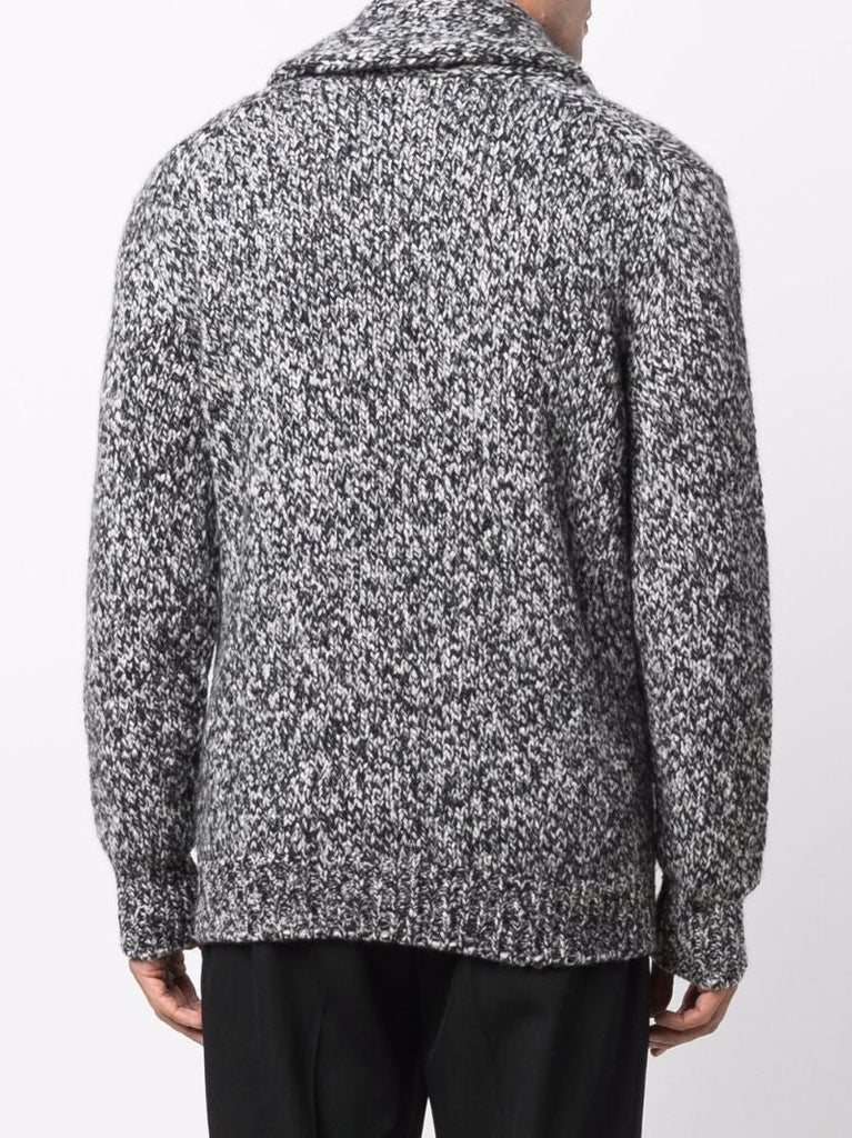 Grey Cashmere Knit Cardigan
