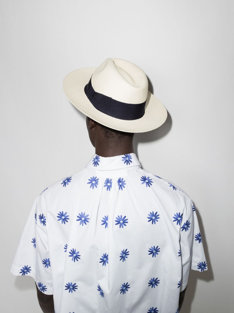 White Rafael Wide Panama Hat